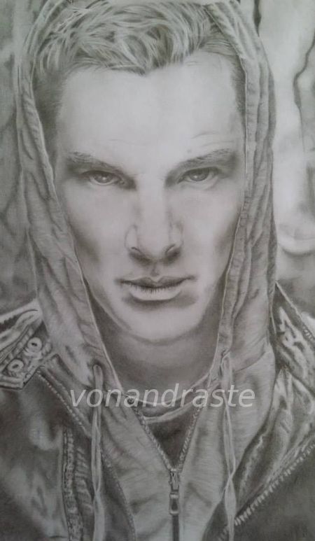 Benedict as Kahn - pencil portrait